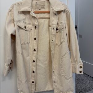 Pilcro Cream Jean Jacket for Women